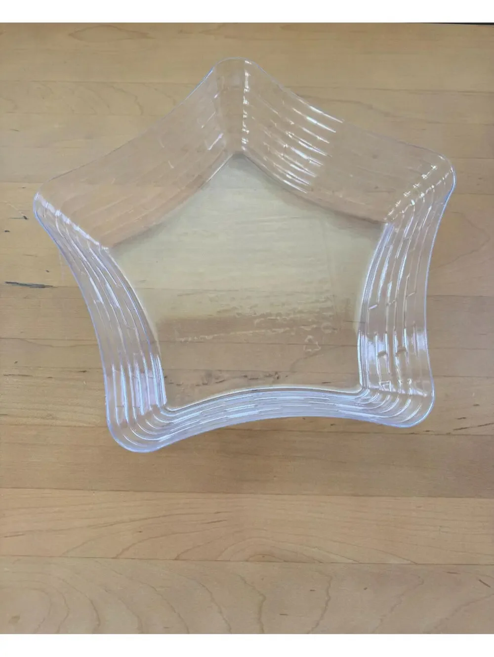 Longaberger Basket Clear Plastic Protector Shining Star Divided 10.25L 11W 3.75H